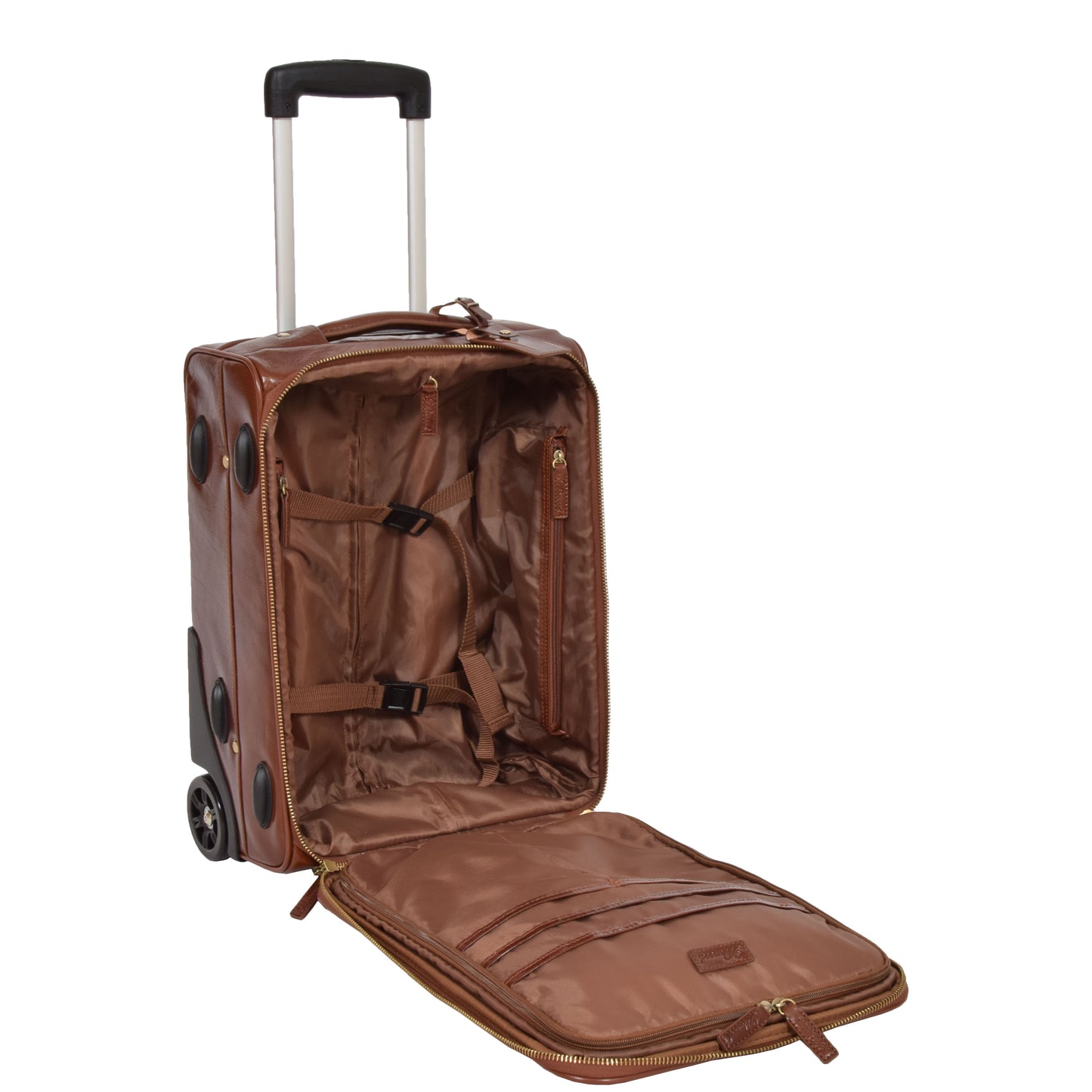 hand luggage with packing straps