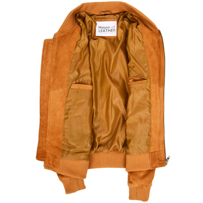 Mens Suede MA-1 Bomber Jacket Trevor Tan 7