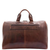 Genuine Leather Travel Holdall Overnight Bag HL015 Brown 3