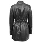 Womens Detachable Hoodie Leather Coat Kathy Black 4