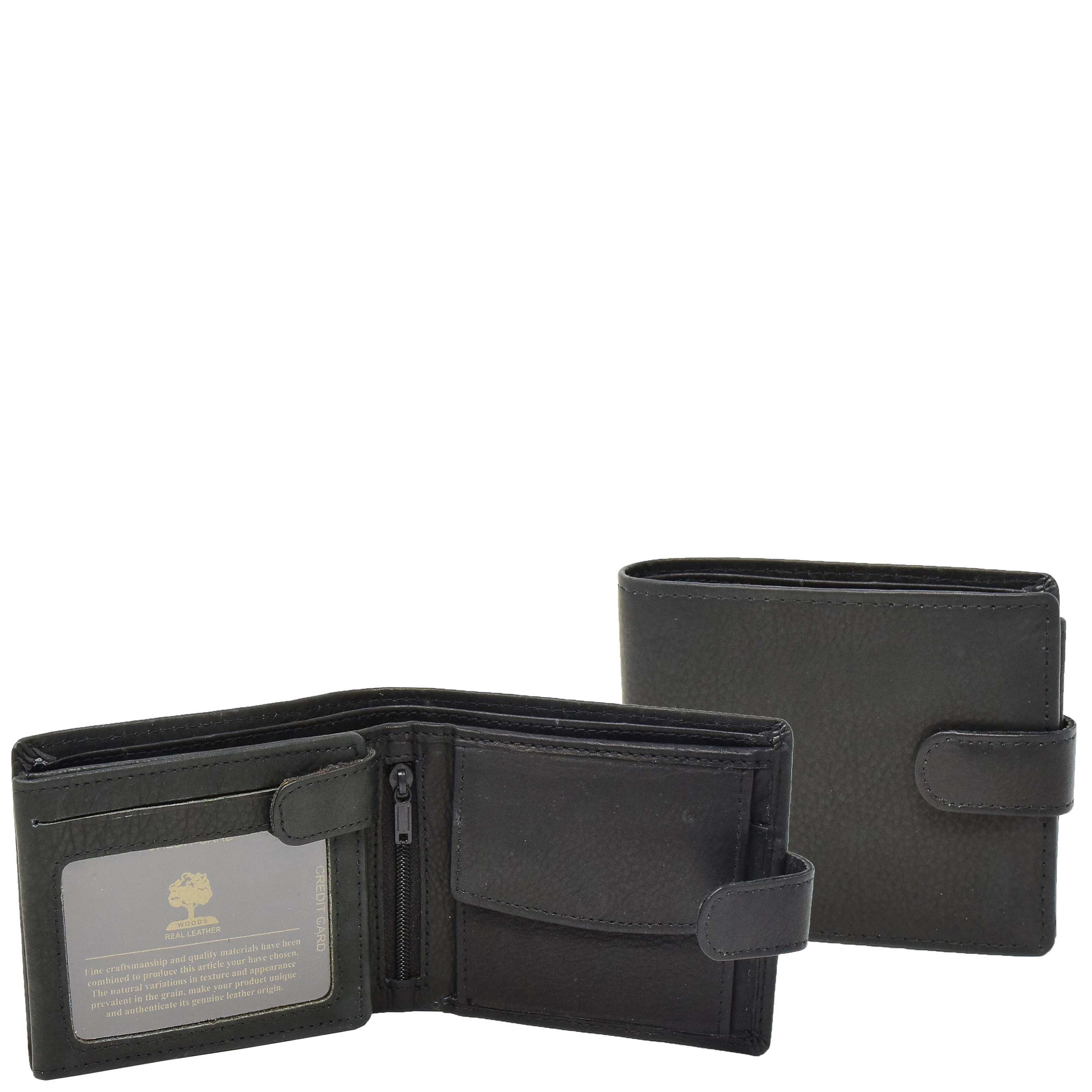 Buckle Defect Wallet Mens Wallet with a Buckle Closure Black | House of Leather