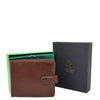 Mens Premium Leather Two Tone Wallet Hobart Brown 6