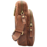 Mens Small Smart Crossbody Bag Organiser Genuine Leather Multi Pockets Riga 7