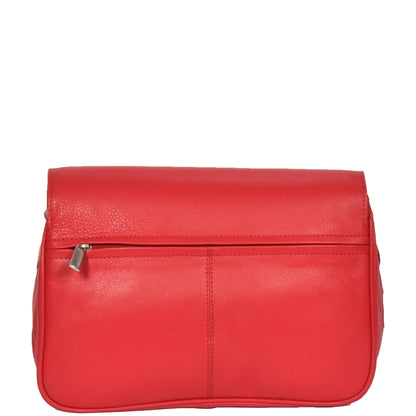 leather bag with back zip pocket