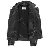 Mens Leather Biker Brando Design Jacket Sean Black 5