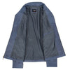 Womens Classic Zip Fastening Leather Jacket Julia Blue 6