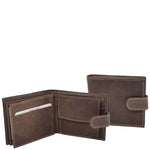 Mens Bifold Leather Notecase Wallet Pablo Brown