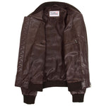 Mens Leather MA-1 Bomber Jacket Ryan Brown 5