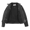 Womens Soft Leather Casual Zip Biker Jacket Ruby Black 6