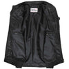 Mens Soft Leather Casual Plain Zip Jacket Matt Black 5