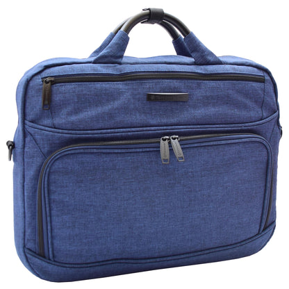 Briefcase Cross Body Organiser Bag Laptop Carry Case H315 Blue