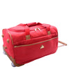 Faux Leather Mid Size Wheeled Holdall H052 Red 8