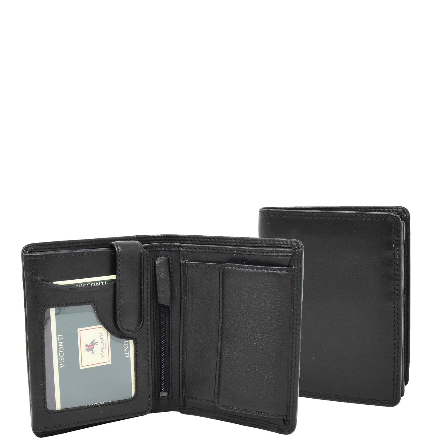 Mens Soft Leather Large Size Wallet Metis Black