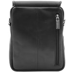Mens Trendy Smart Crossbody Bag Genuine Leather Messenger Lucas Black 2