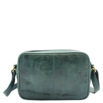 Womens Real Leather Small Cross Body Bag HOL361 Green 1