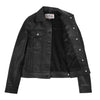Womens Soft Leather Trucker Style Jacket Alma Black 6