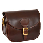 leather cartridge bag with detachable strap