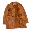 Womens Leather Trench Coat with Belt Shania Tan 6