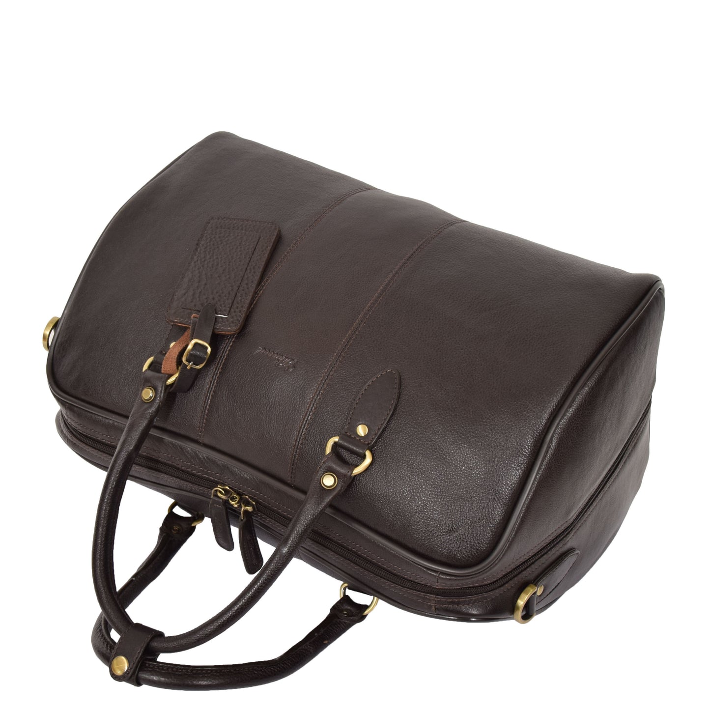 Zip Around Leather Travel Holdall Monaco Brown