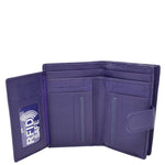 Womens Booklet Style Leather Purse Reston Purple 4