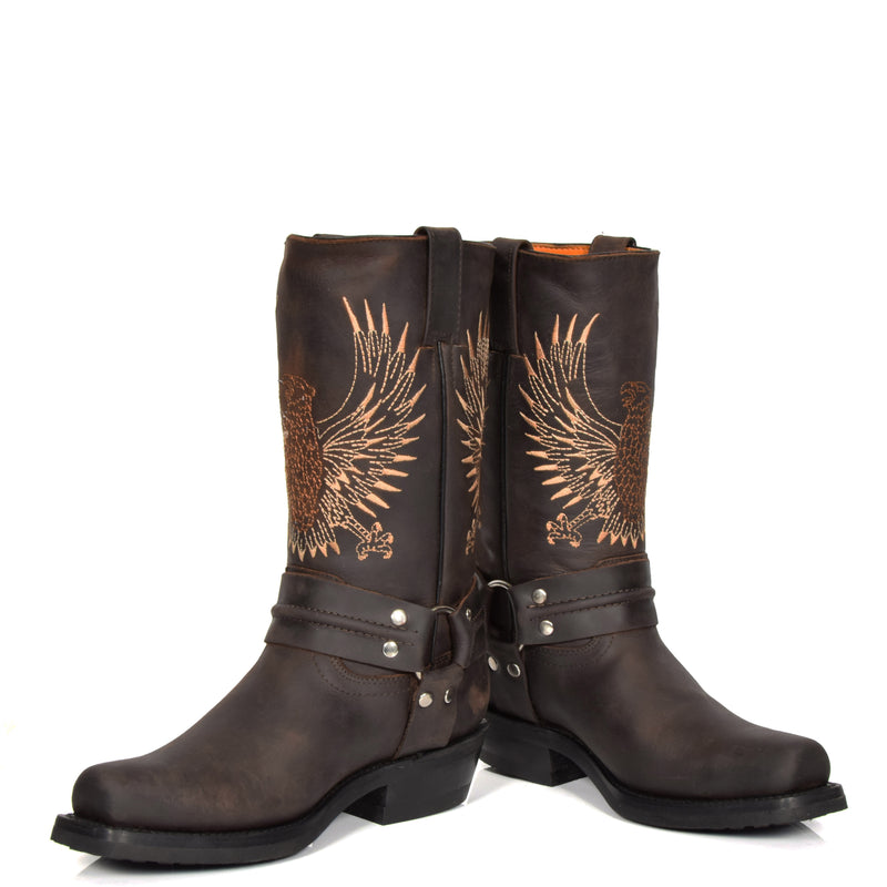 old west style biker boots