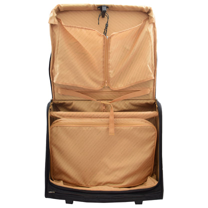 Large Capacity Travel Suit Carrier H154 Black Beige