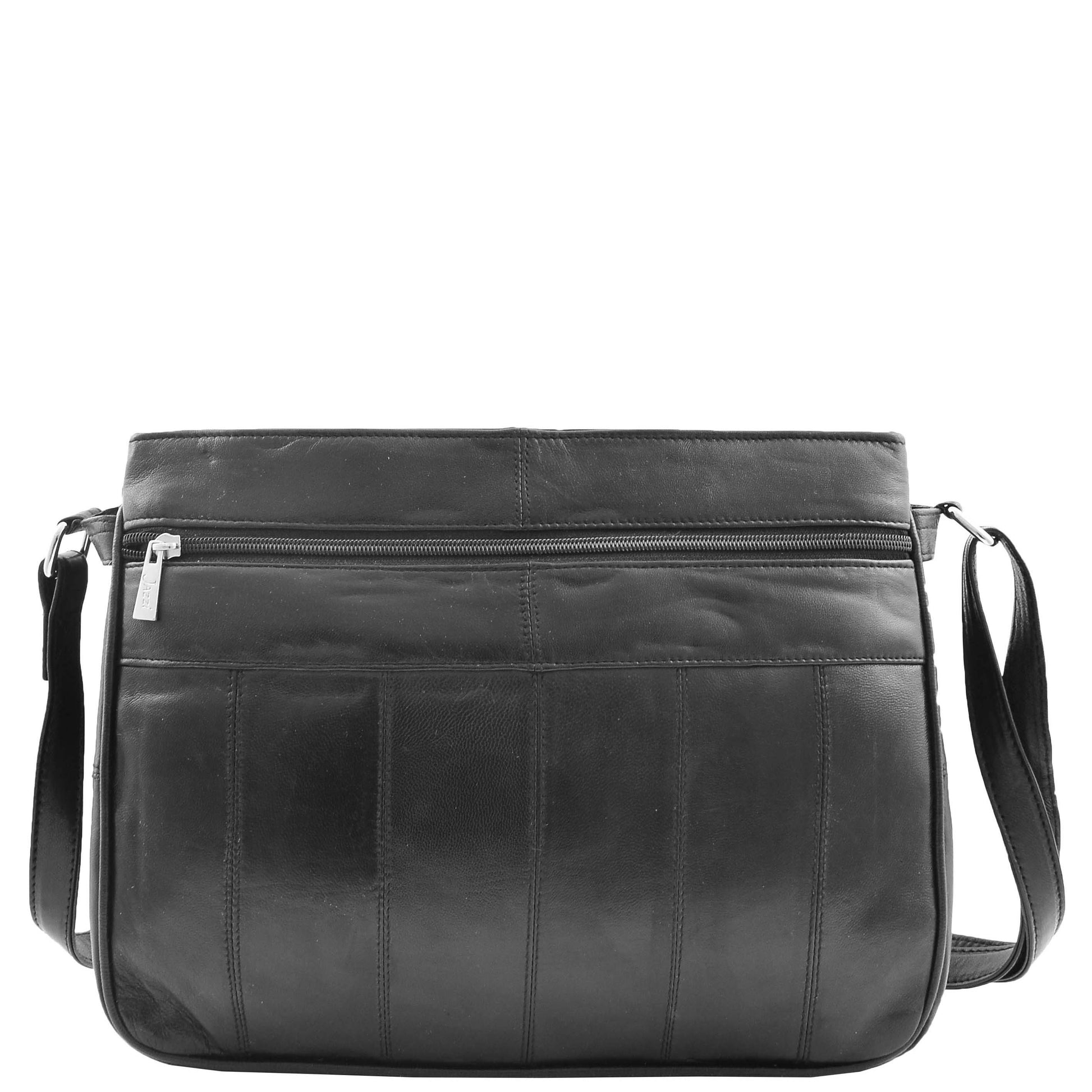 Womens Leather Cross Body Organiser Bag HOL001 Black 1