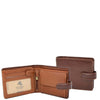 Mens Premium Leather Two Tone Wallet Hobart Brown