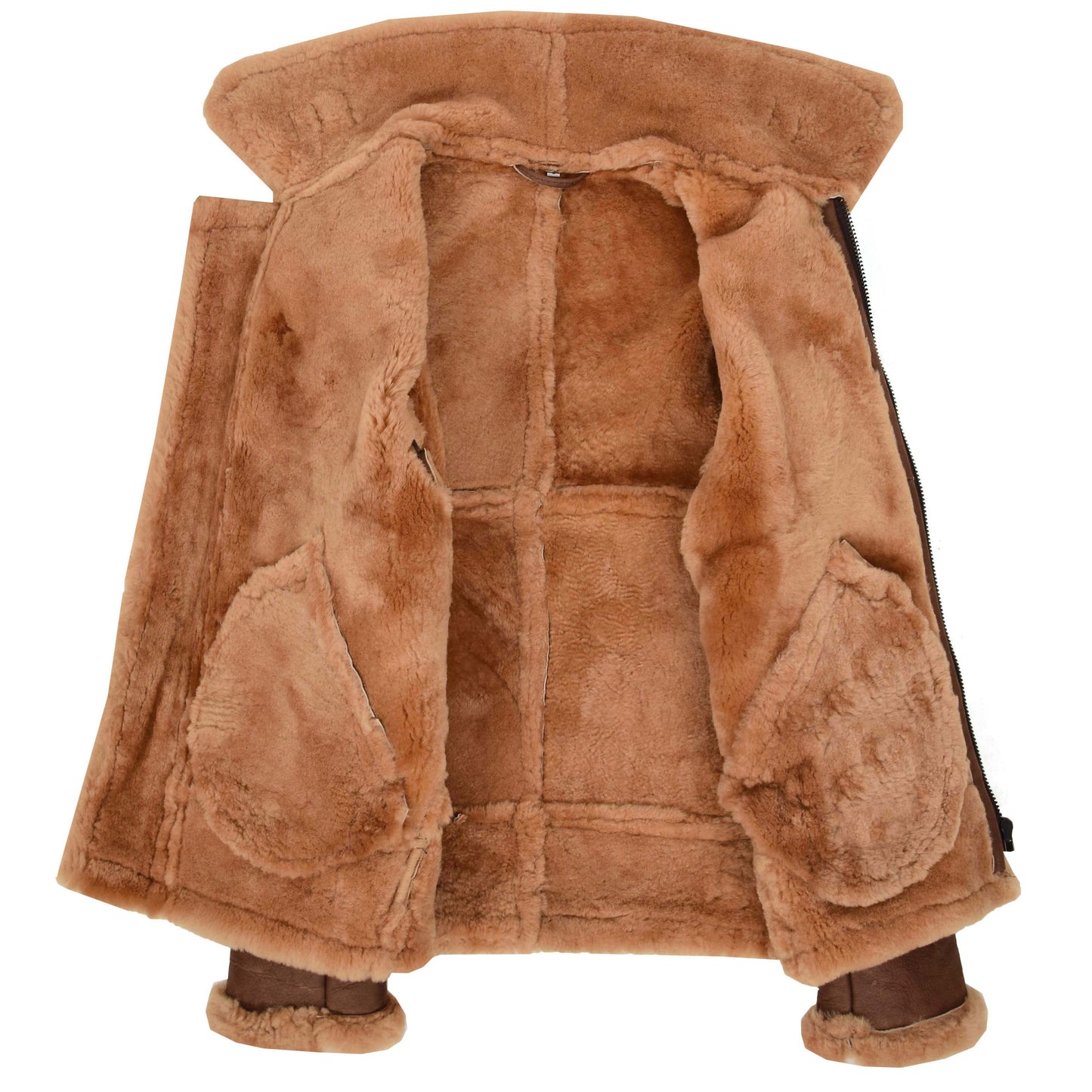 Mens B3 Sheepskin Vintage Flying Jacket Felix Tan 5