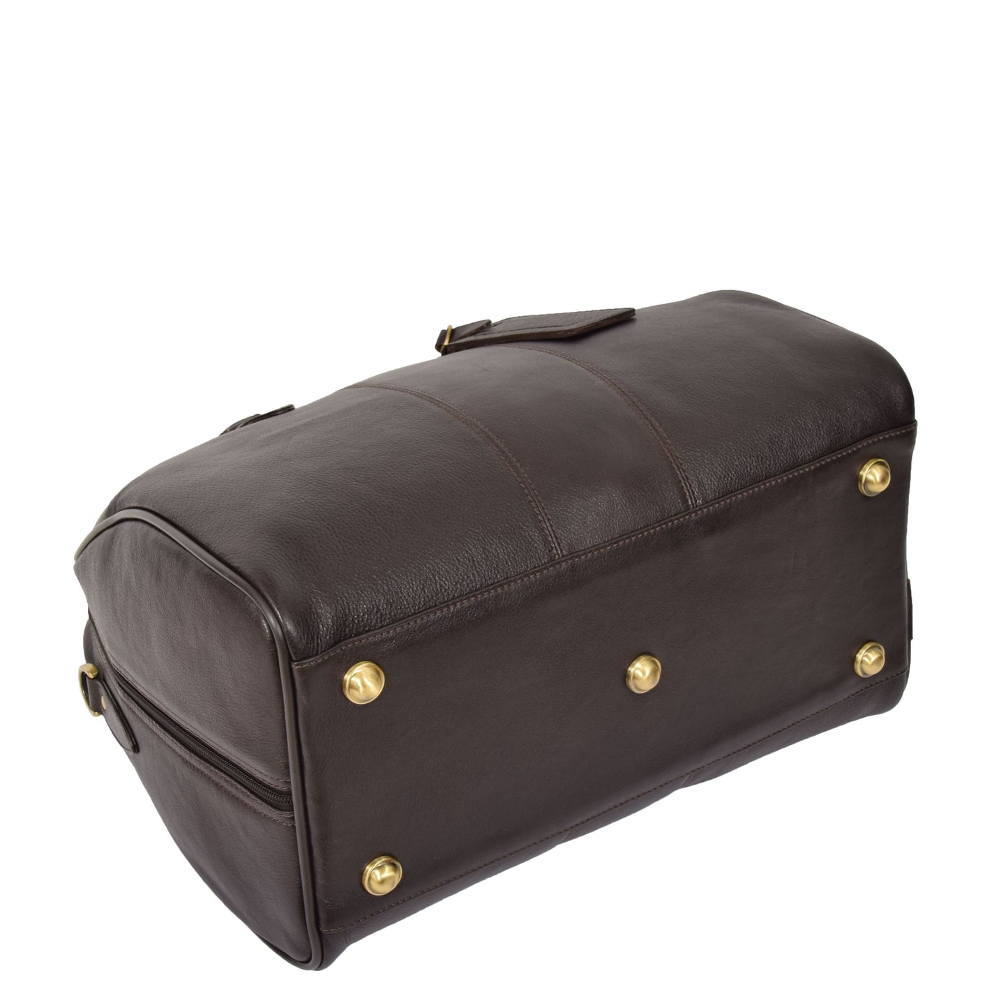 Zip Around Leather Travel Holdall Monaco Brown