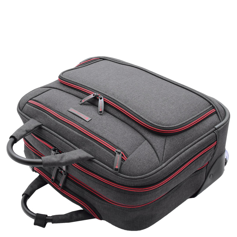 Pilot Case with Wheels Laptop Roller Case Business Briefcase Mile (Grey)