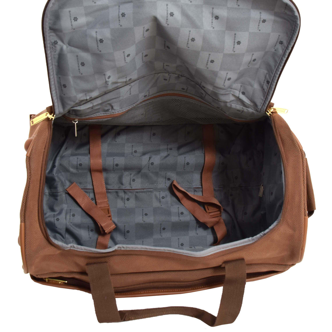 holdall with inside packing straps