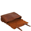 vintage leather messenger case