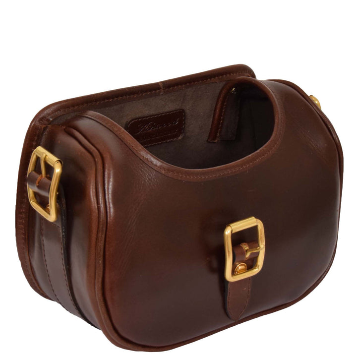 leather cartridge bag with speed loader flap