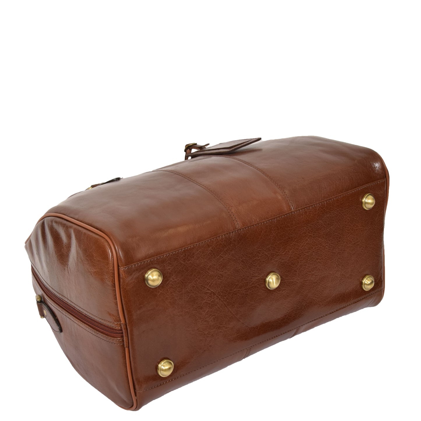 Zip Around Leather Travel Holdall Monaco Tan