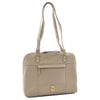 Womens Real Leather Zip Around Shoulder Bag Emilia Taupe 2