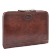 Real Leather Portfolio Case A4 Document Holder Cookbury Brown 2