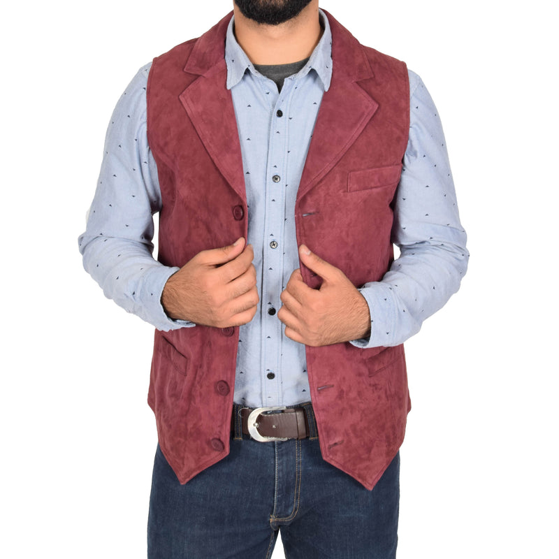 button fastening waistcoat for men