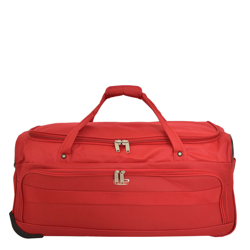 Lightweight Large Size Holdall with Wheels HL472 Red 2
