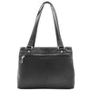 Womens Leather Mid Size Shopper Handbag Bellevue Black 1
