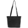 Womens Leather Classic Shopper Shoulder Bag Amelia Black 1