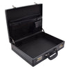 Faux Leather Briefcase Classic Attaché Business Case Calver Black 6