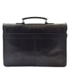 Mens Leather Slimline Briefcase Business Bag Lama Black 1