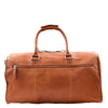 Real Leather Holdall Overnight Barrel Bag Springfield Cognac 1