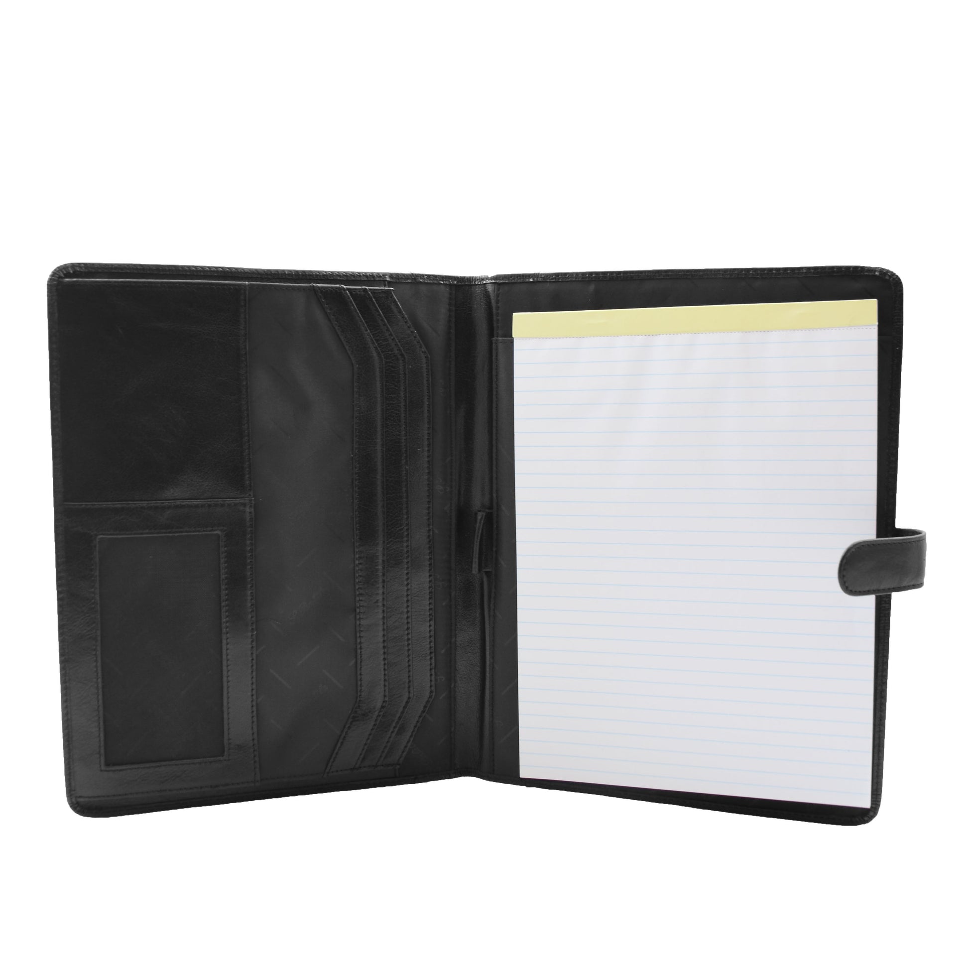 Leather Leather Portfolio Case A4 Size Ombersley Black 3