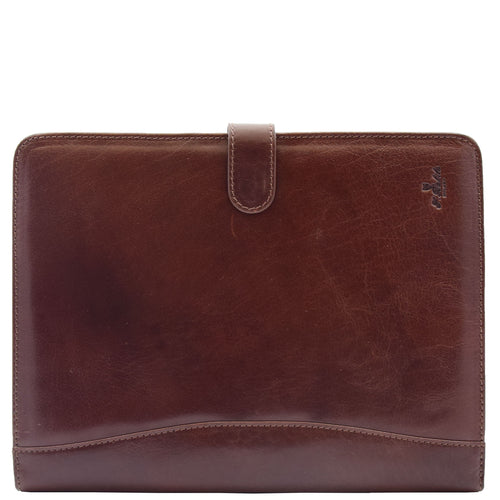 Genuine Leather Portfolio Case A4 Size Ombersley Brown