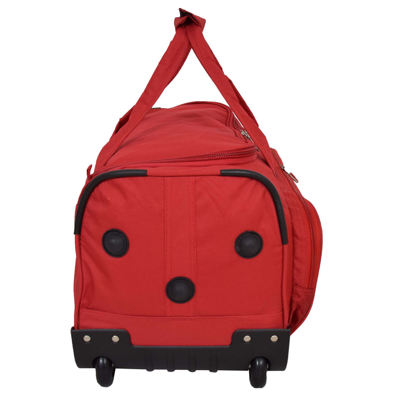 Lightweight Mid Size Holdall with Wheels HL452 Red 3