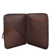 Real Leather Portfolio Case A4 Document Holder Cookbury Brown 4