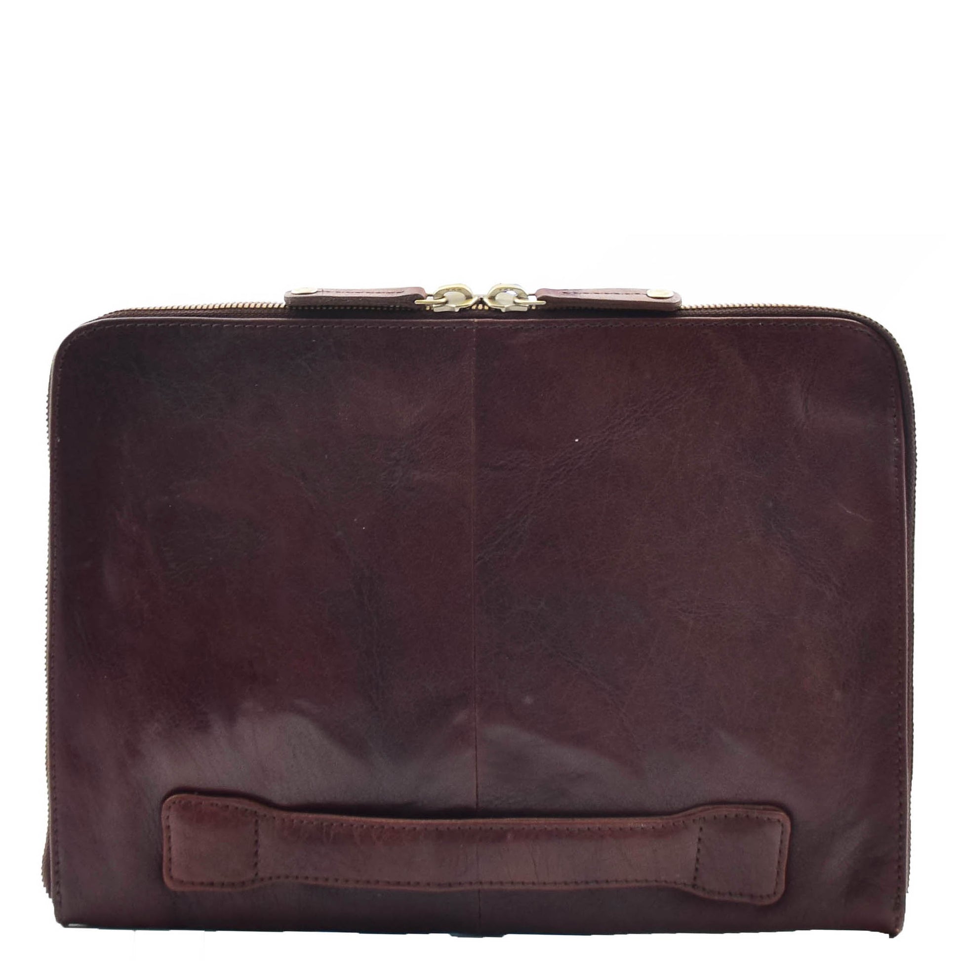 Real Leather Small Portfolio Case Greenville Brown 2