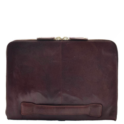 Real Leather Small Portfolio Case Greenville Brown 2